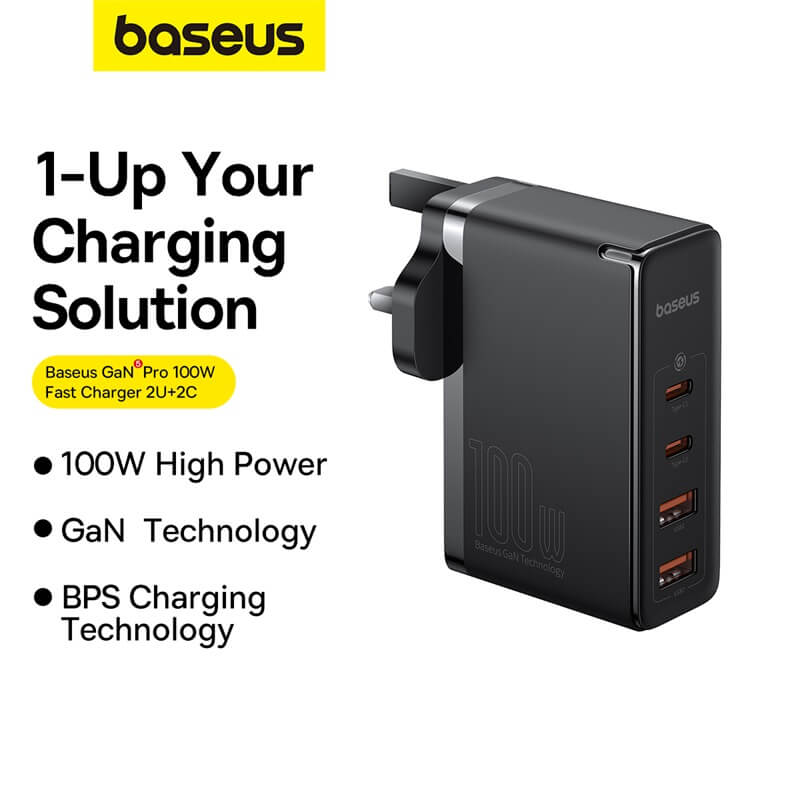 Baseus GaN5 Pro Fast Charger 2C+2U 100W UK