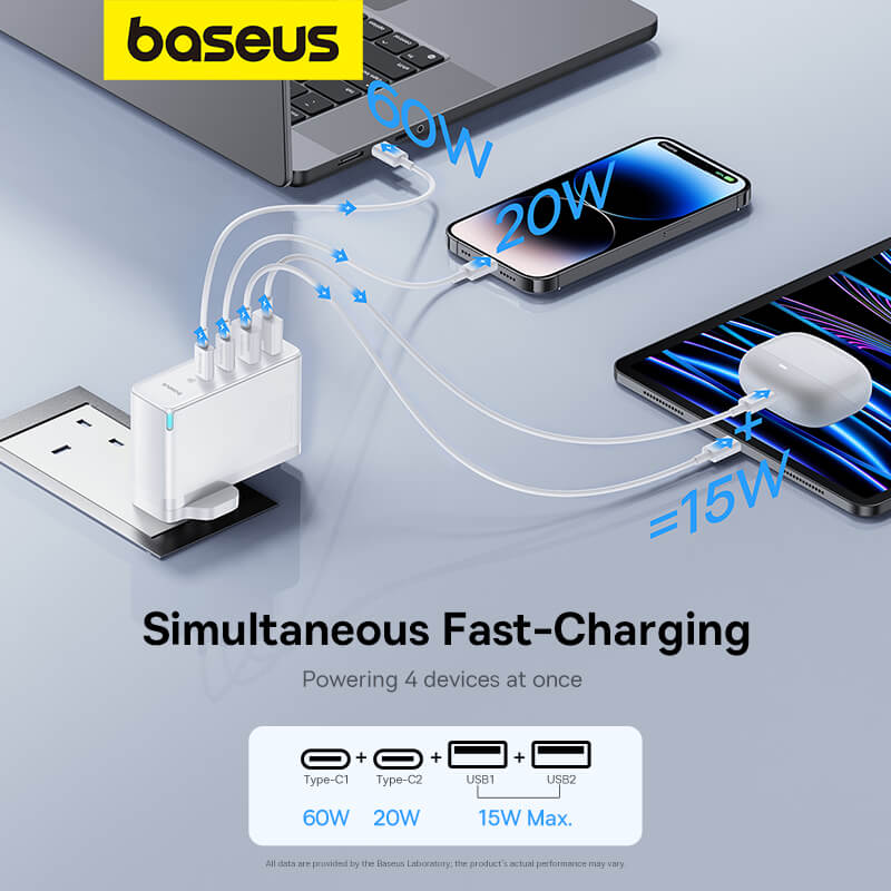 Baseus GaN5 Pro Fast Charger 2C+2U 100W UK