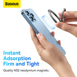 Baseus Halo Series Foldable Metal Ring Stand Single-Ring Grey