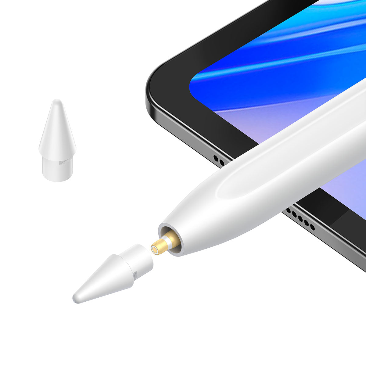 Baseus Smooth Writing 2 Series Dual Charging Stylus, White Active Version Wireless/Cabled Charging