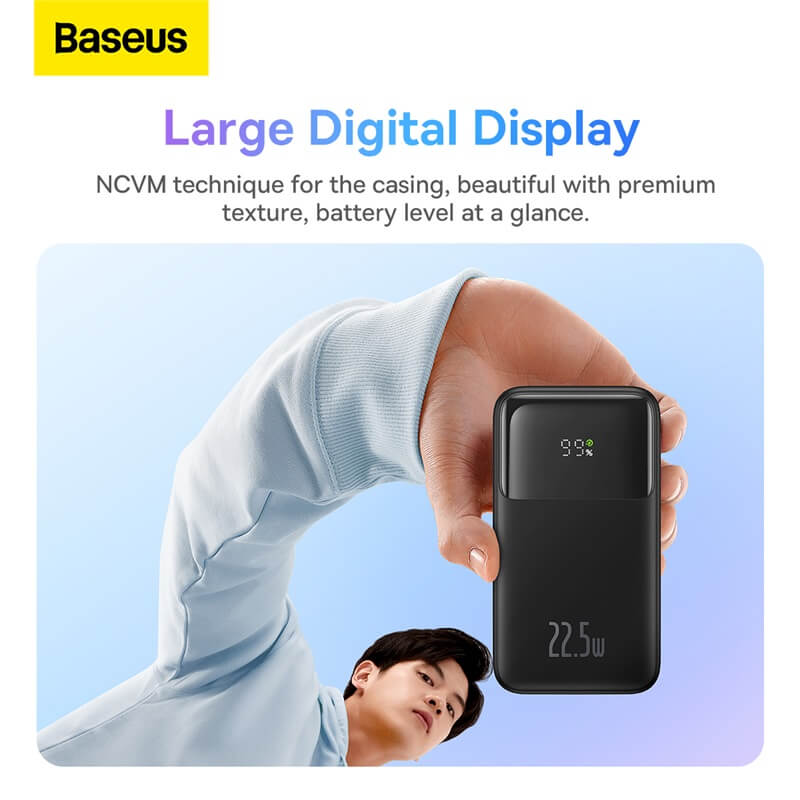 Baseus Comet Series Dual-Cable Digital Display Fast Charge Power Bank 20000mAh 22.5W