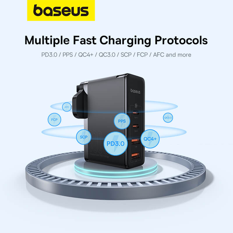 Baseus GaN5 Pro Fast Charger 2C+2U 100W UK