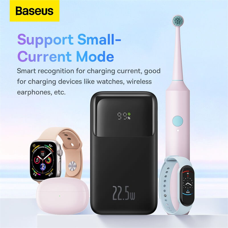 Baseus Comet Series Dual-Cable Digital Display Fast Charge Power Bank 20000mAh 22.5W