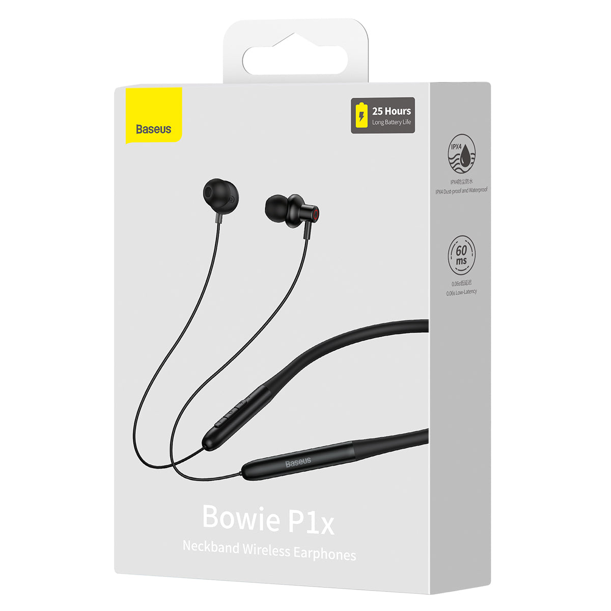 Baseus Bowie P1x In-Ear Neckband Wireless Earphones Black/Creamy White