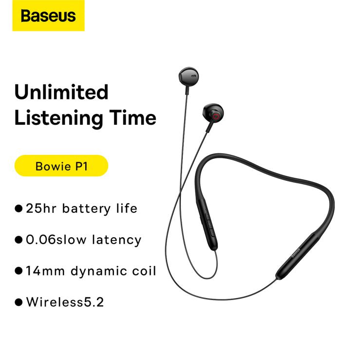 Baseus Bowie P1 Wireless Neckband Earphone