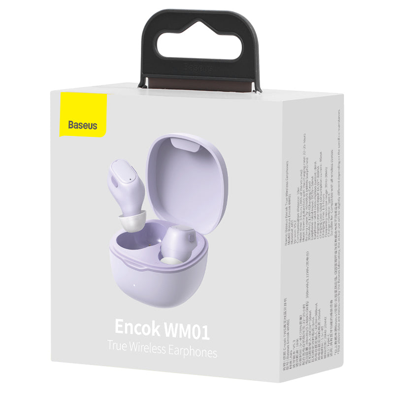 Baseus Encok True Wireless WM01 Bluetooth Earphones Purple