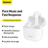 Baseus True Wireless Earphones Bowie E3 White