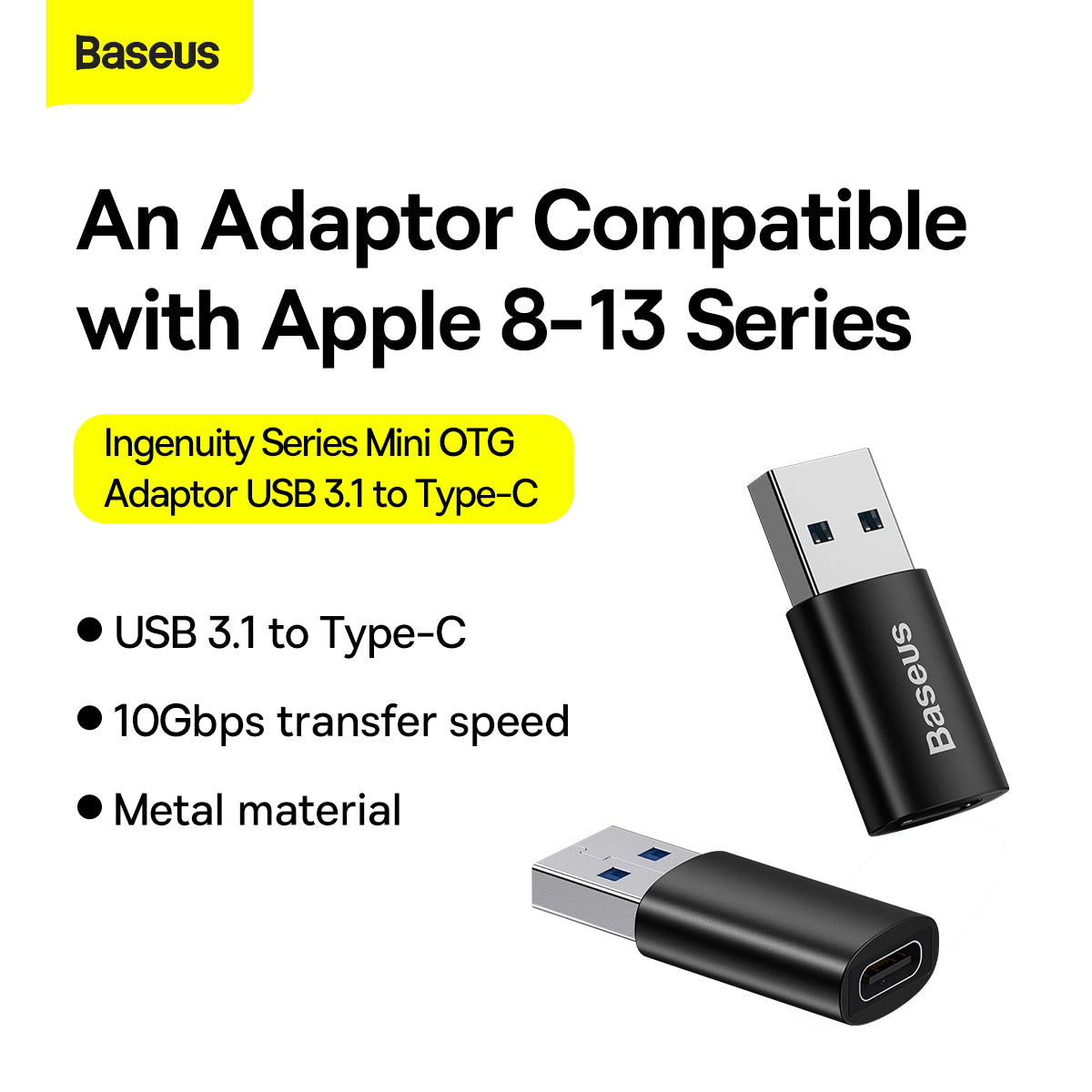 Baseus Mini OTG Adaptor USB 3.1 to Type-C Ingenuity Series