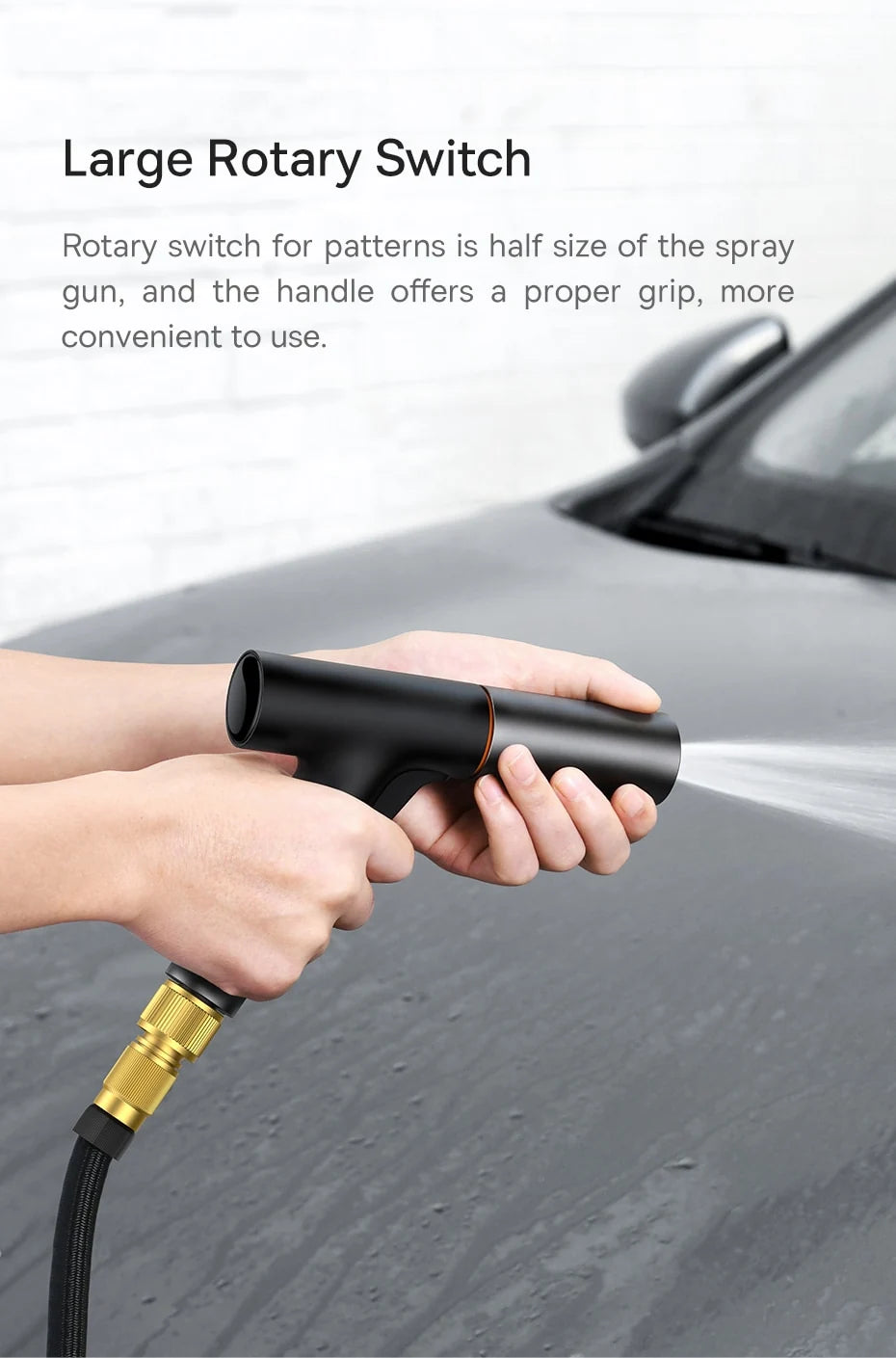 Baseus GF5 Car Wash Spray Nozzle Black 15m Water Pipe