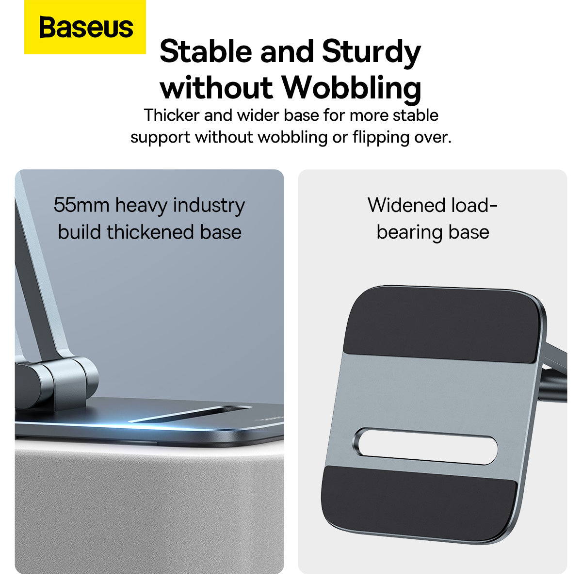 Baseus Desktop Biaxial Foldable Metal Stand (for Tablets) Grey