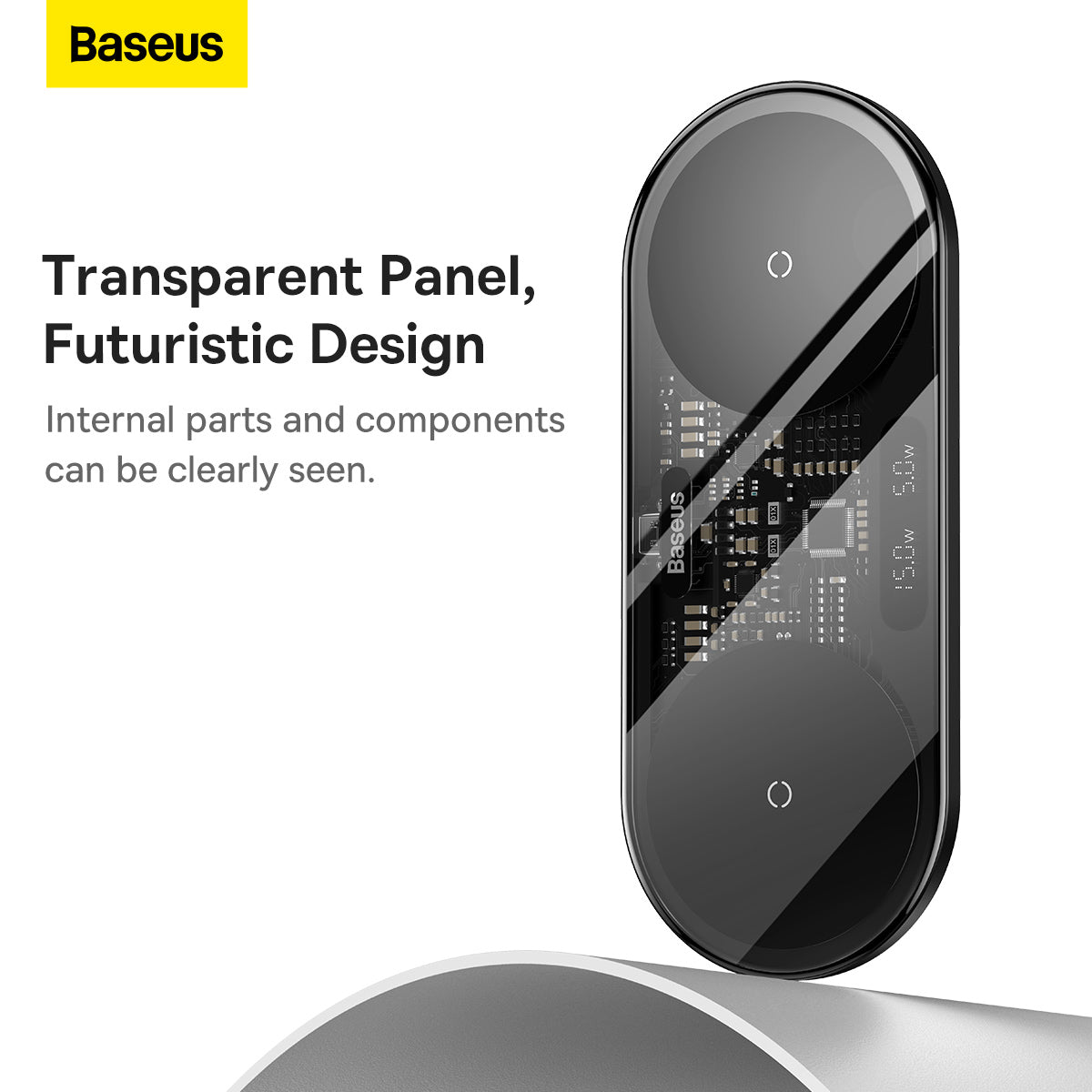 Baseus 2 in 1 Wireless Charger Digital LED Display 20W