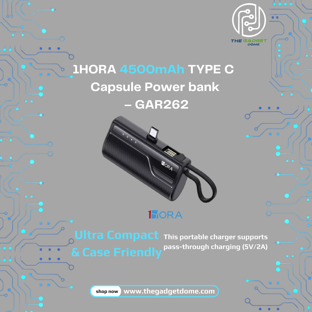 1HORA 4500 mAh TYPE C Capsule Power bank – GAR262