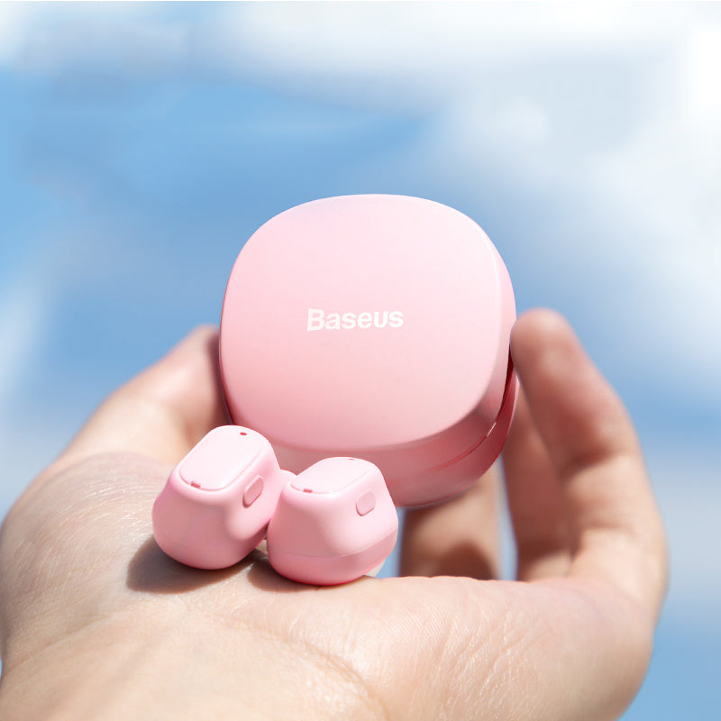 Baseus Encok True Wireless WM01 Bluetooth Earphones Pink