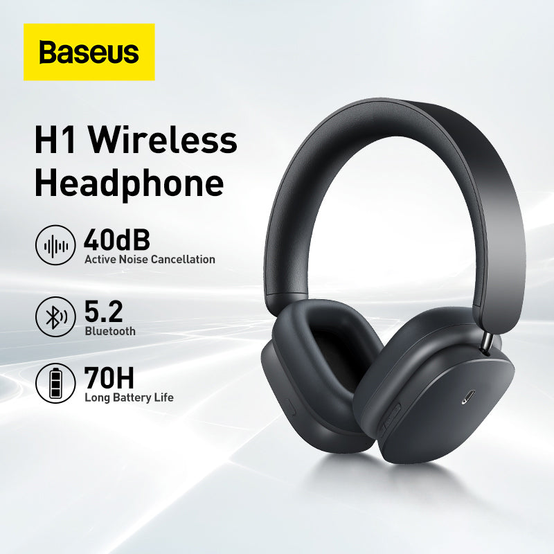 Baseus Bowie H1 Noise Cancelling Wireless Headphones 5.2 ANC Gray