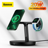 Baseus Swan 3-in-1 Wireless Magnetic Charging Bracket 20W Black