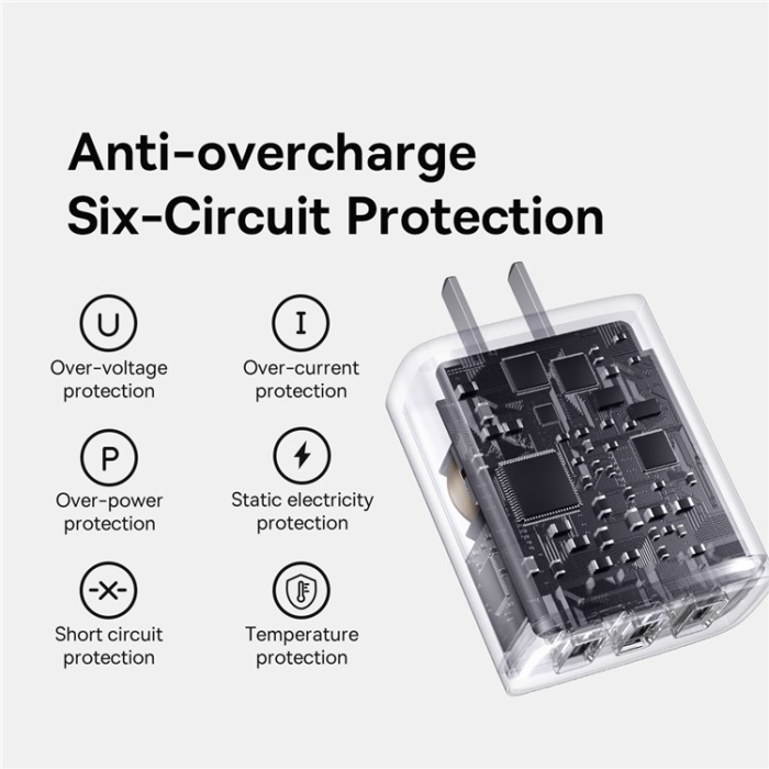 Baseus 17W Compact 3 Port USB Mobile Charger